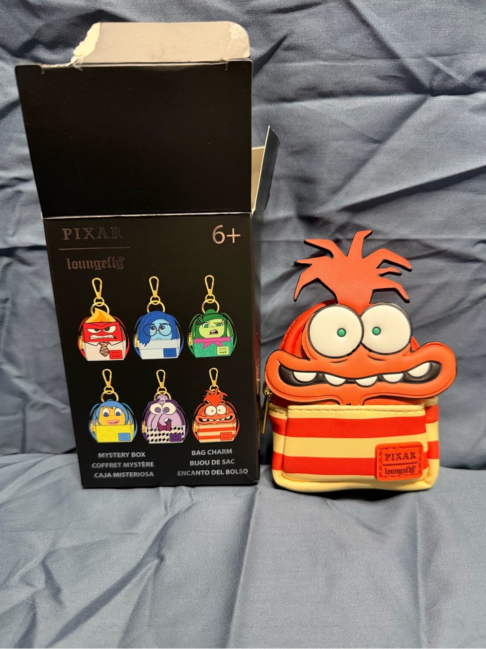 Loungefly PIXAR Anxiety bag charm with box NWT